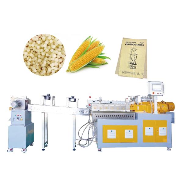 5~20kg/H Biodegradable Plastic Bag Blown Film Granulator PLA Corn Starch