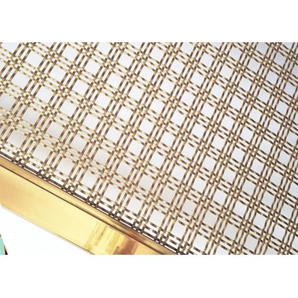 Anti - Bronze Architectural Crimped Woven Mesh For Wine Cabinets Decoration