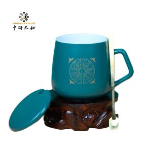 Matte 7x9cm Reusable Ceramic Coffee Cup Traditional Chinese Medicine Style With