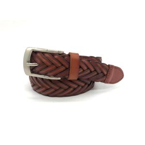 Woven Braided Cowhide Belts For Mens Casual Leather Belt