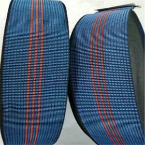 High Tenacity Custom Lawn Elastic Chair Webbing Blue With 3 Red Straps