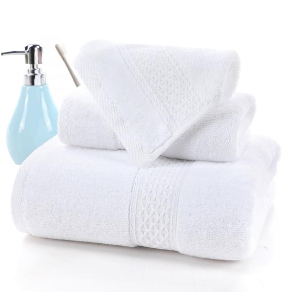 70*140cm Cotton Towel Set for Hotel Home Beach 3pcs Long Staple Absorbent Bath Towels