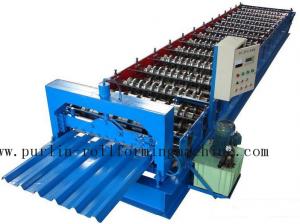 Quality Hydraulic Cutting 5.5KW Roof Rolling Forming Machine , Corrugated Sheet Making Machine for sale