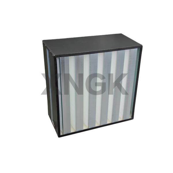 HV Glass Filber V Cell Design High Volume HEPA Filter Metal Frame