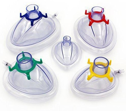 Buy Non Toxic PVC Anesthesia Face Mask , Latex Free Oxygen Breathing Mask at wholesale prices