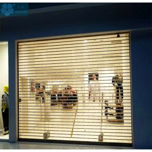 Commercial Use 3000mm Height 16mm Tube Transparent Roller Door