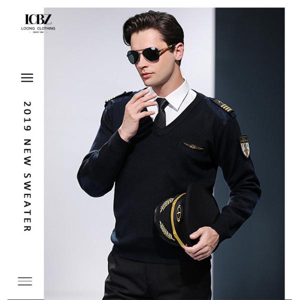 Uniform Type STEWARDESS Custom White Black Vest Airline Pilot Shirts for Men's Uniforms