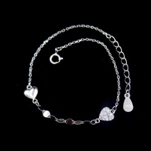 Two Items Sterling Silver Infinity Bracelet , Adjustable Extension Silver Chain