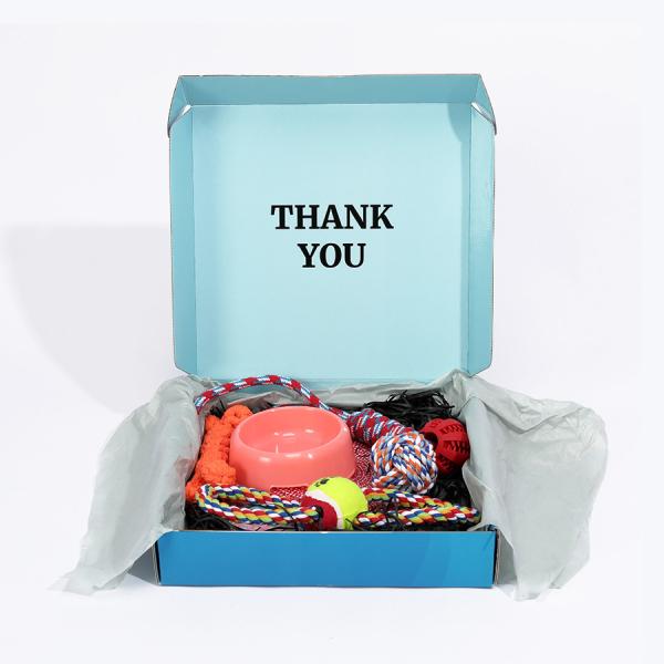 Buy Customized Die Cut Cat Dog Pet Monthly Subscription Box CMYK Design for Pet Nutrition at wholesale prices