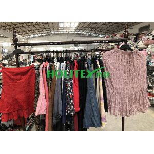 British Style Used Summer Clothes A8-LCS Second Hand Cotton Skirts For Womens