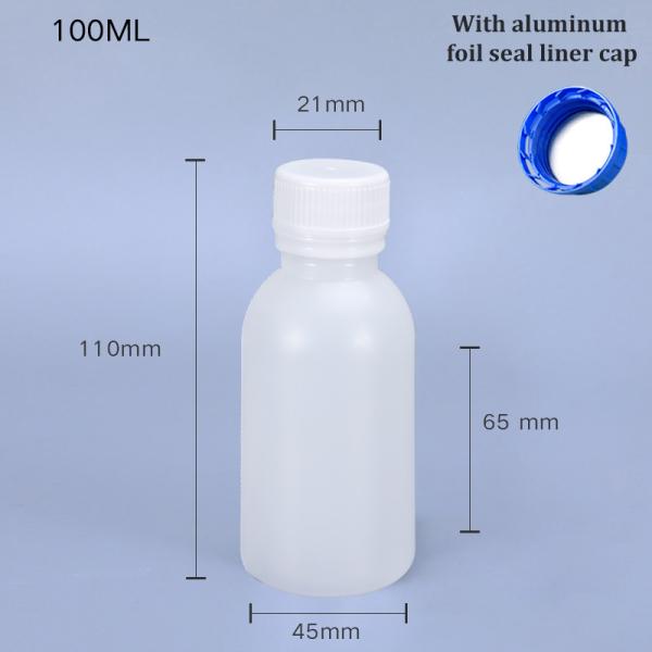 Small Mouth Plastic HDPE High Density Polyethylene Bottles For Syrup Packaging