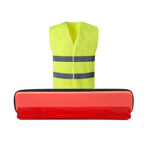 High-Grade 2-Piece Set of ECE Emergency Warning Triangle Reflective Car Vest