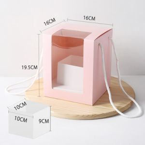 Custom Logo Printed Cardboard Paper Flower Boxes Recycled Materials