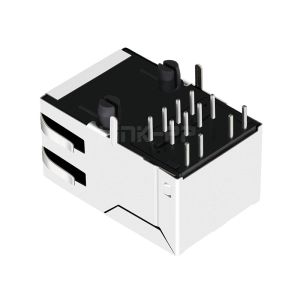 LPJ1014A35NL RJ45 Jack With 10/100 Base-T Integrated Magnetic Tab Up Yellow