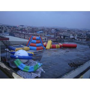 Durable Inflatable Water Sports Trampoline Combo with Logo printing