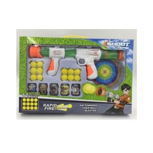 China Safe Kids Sports Toys Pump And Launch Blaster Shooting Toy Gun With Foam Balls on sale