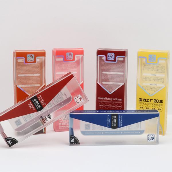 Custom Printed logo Hanging Packaging PVC PET Transparent Plastic Box