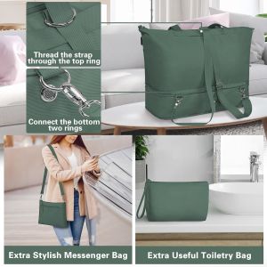 Expandable Carry On Tote Weekender Gym Duffle Custom With Shoe Compartment And