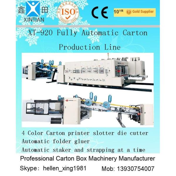 Folder Gluer Bundler Inline Carton Making Machine Board Flexo Printer Slotter