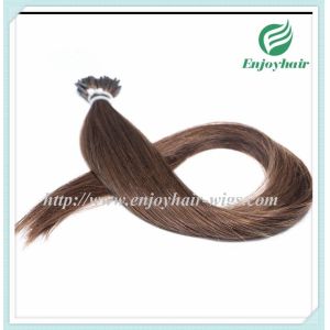 Pre-Bonded Hair 10"-28" 100s/pack 6# color Straight Human Hair Brazilian hair