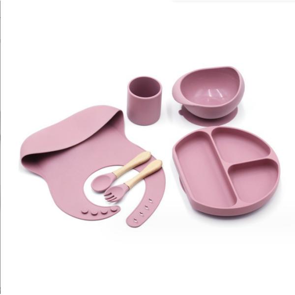 Silicone Feeding Set Top Seller Baby Supplies Baby Dish Plates Set Newborn Set Gift