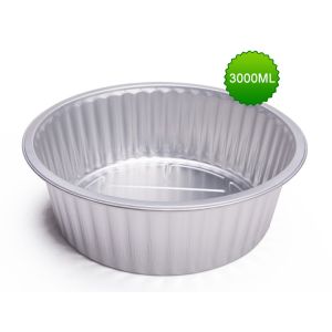 3000ml round aluminum foil sealed box