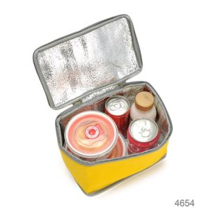 Yellow 4L Insulated Cooler Aluminium Foil Cooler Bag