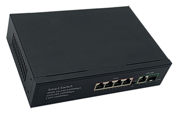 4+1+1 POE Switch 4 POE Ports Gigabit POE Ethernet Fiber Switch with 1 SFP Port 1