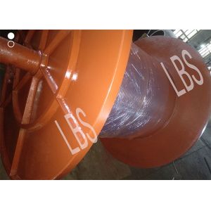 Big Wire Rope Winch Drum For Hoisting And Crane With Connection Shaft