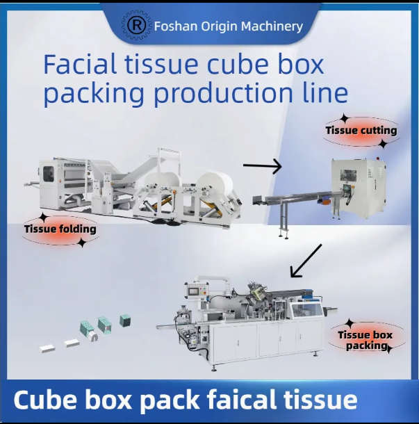Facial Tissue Small Machine Box Package  With Steel To Steel Embossing Unit
