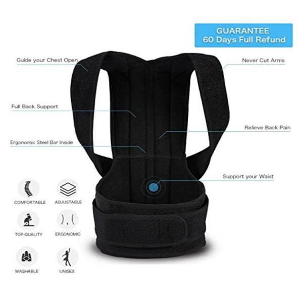 Pain Relief Waist Trimmer Belt To Improve Bad Posture Back Posture Corrector