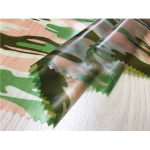 Camouflage Printed Waterproof Tpu Fabric 0.15mm Thickness For Boys' Coats