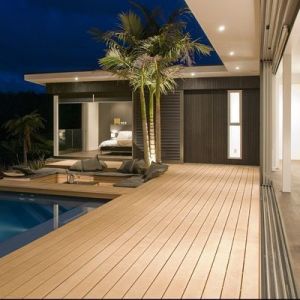 Light Color Wood Plastic Composite Decking for Long-Lasting Swimming Pool Floor