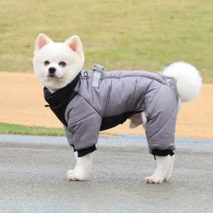 Cozy Down Puffer Jacket For Dogs Reflective Strip Waterproof