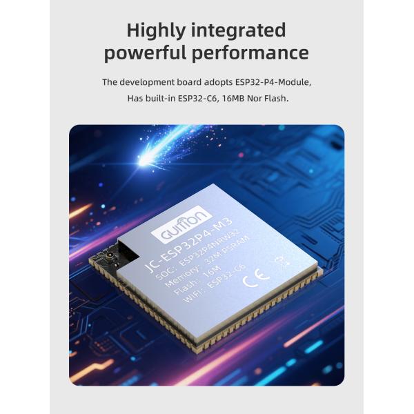 JC-ESP32P4-M3-C6 Silver Gray ESP32 Display Unit 3.3V Operating Voltage for Business Solutions