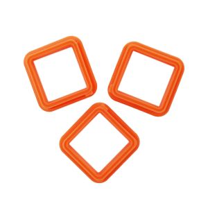 Orange Nbr Rubber Gasket Heat Resistant Material