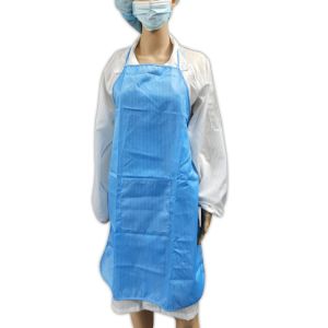 Unisex Cleanroom ESD Antistatic Apron With Waist Adjustment Belt
