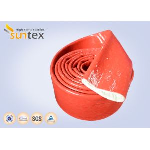 Fire Retardant Silicone Coated Fiberglass Sleeving 100% E - Glass Yarn