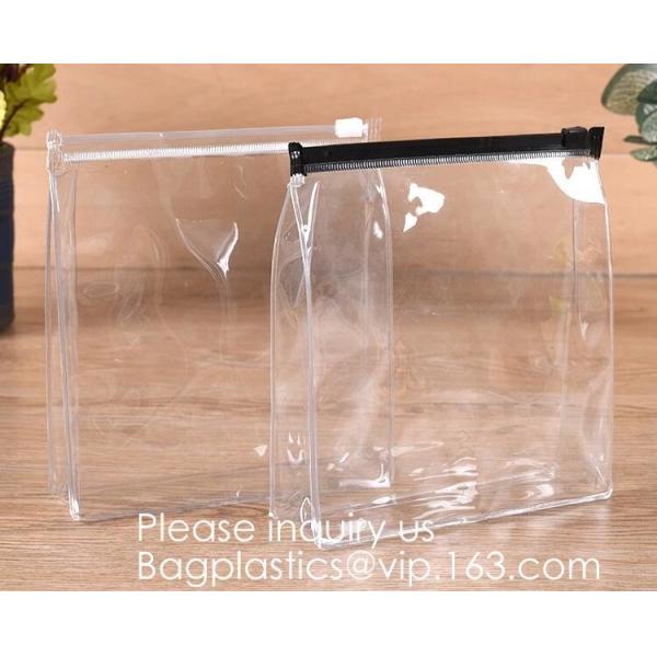 Flat Type Clear Frosted Pvc/Eva Cosmetic Bag With Sewn Zipper,Brush Bag Makeup