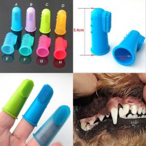 China Super Soft Pet Finger Toothbrush Teddy Dog Brush Bad Breath Tartar Teeth Tool on sale