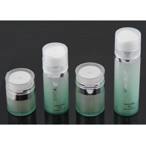 Quality 50ml Rendering Green Empty Makeup Containers Custom Cosmetic Plastic Bottles for sale