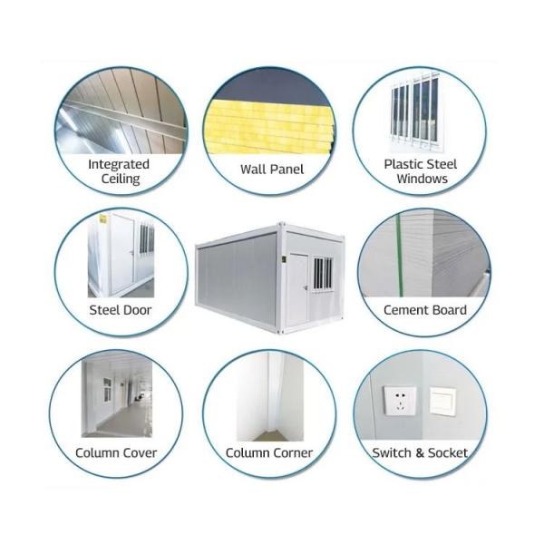 Single Package Size 600X600X300 cm and Container House for Office Building Dormitory 20 40ft Portable Cabin Bungalow