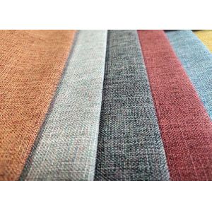 260gsm Upholstery Sofa Fabric , Home Textile Plain Woven Linen Fabric