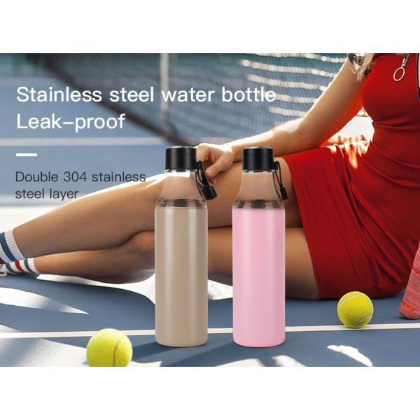 Double Wall Stainless Steel Cup Water Bottle Thermos Vacuum Tea Flask Two Lid