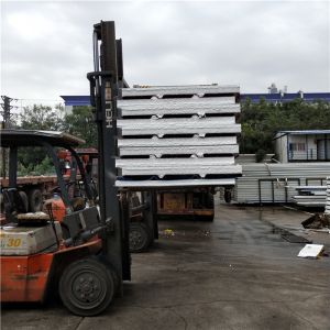 75mm eps sandwich roof panel with 0.4mm red wine steel up and 0.35mm down to