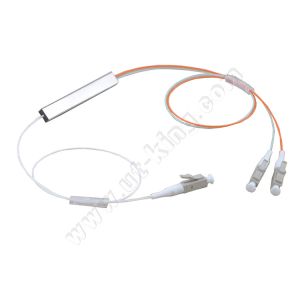 Compact FTTH OM3 1x2 Fiber Steel Tube PLC Splitter
