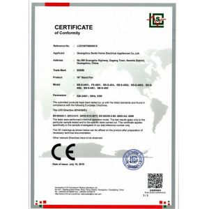 Guangzhou Senbi Home Electrical Appliances Co., Ltd. Certifications