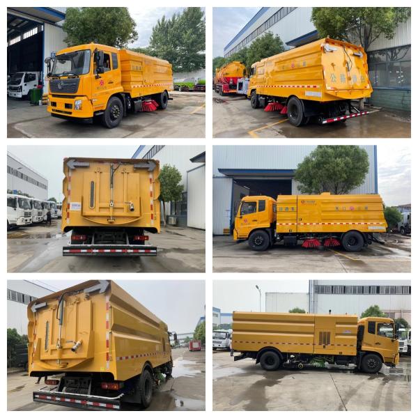 High Pressure Road Sweeper Truck With 9000 Liters Water Tank CCC Certified