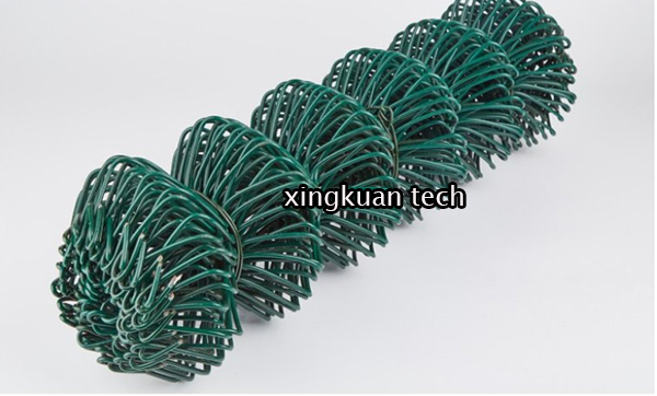 Vinyl Coated Steel Chain Link Fence Fabric 8ft high PVC Green color