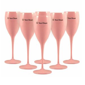 Eco - Friendly Clicquot Champagne Glasses Reusable Shatterproof Recyclable Veuve